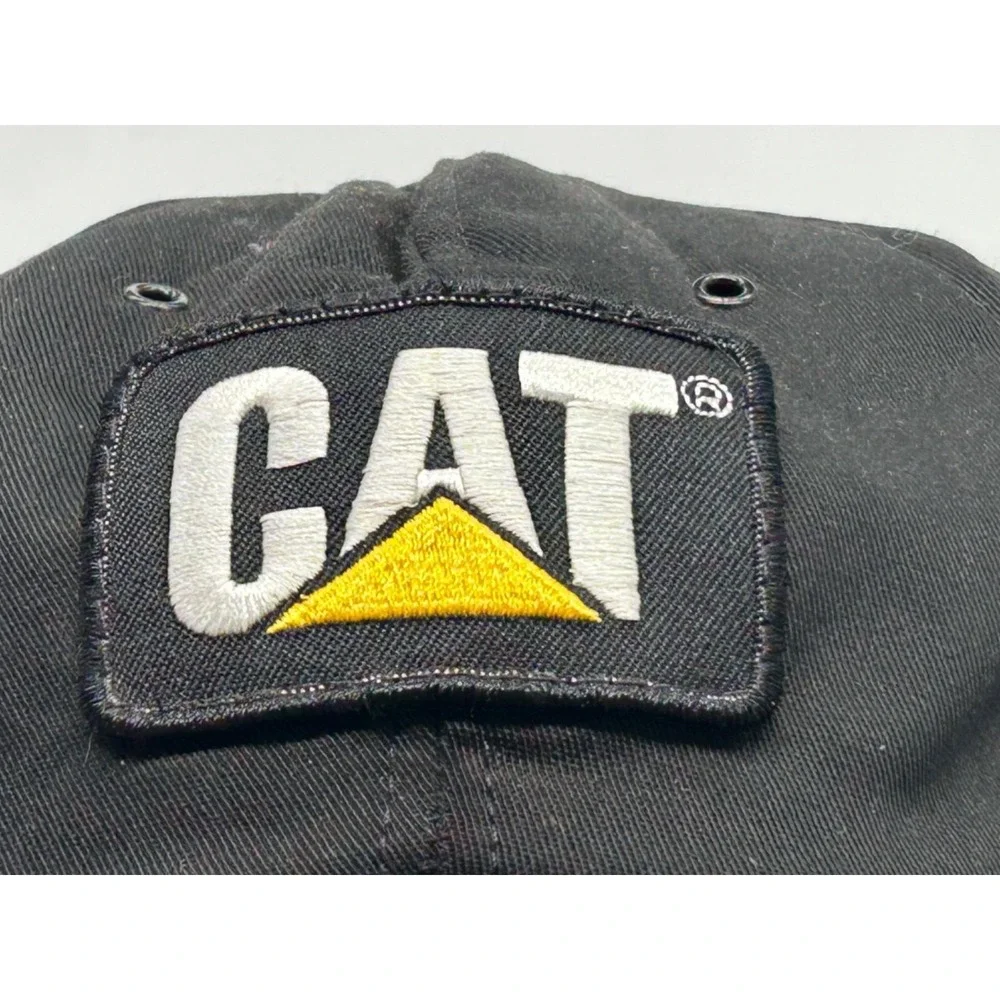 Vtg 80s CAT  CATERPILLAR‎ Puffy Trucker Patch Snap Back Tonkin USA
